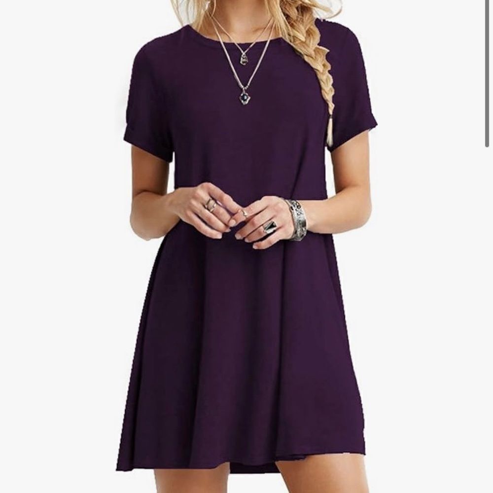 Purple tshirt dress